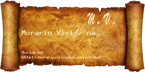 Morariu Viviána névjegykártya